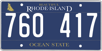 RI license plate 760417