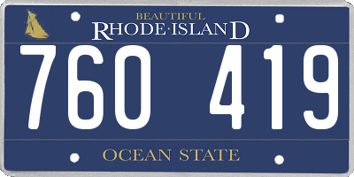 RI license plate 760419