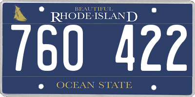 RI license plate 760422
