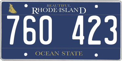 RI license plate 760423
