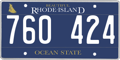 RI license plate 760424