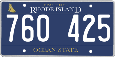 RI license plate 760425