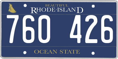 RI license plate 760426