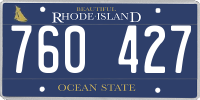 RI license plate 760427