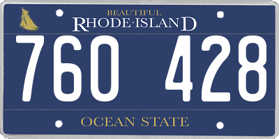 RI license plate 760428