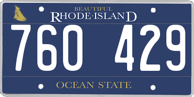 RI license plate 760429