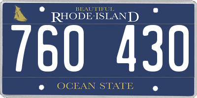 RI license plate 760430