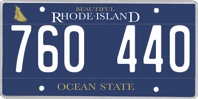 RI license plate 760440