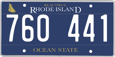 RI license plate 760441