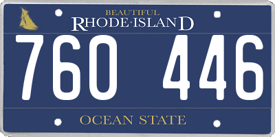 RI license plate 760446