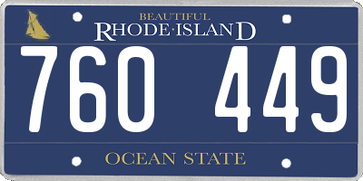 RI license plate 760449