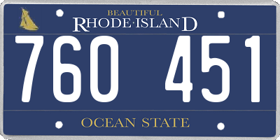 RI license plate 760451