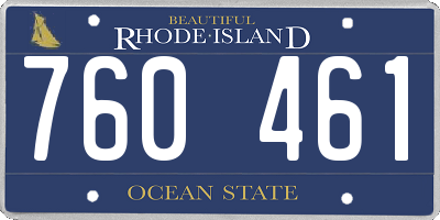 RI license plate 760461