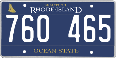 RI license plate 760465
