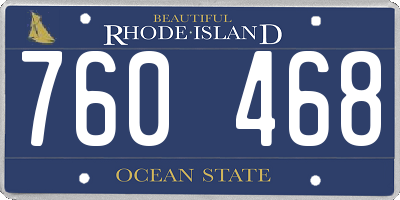 RI license plate 760468