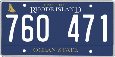 RI license plate 760471