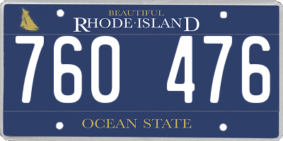 RI license plate 760476