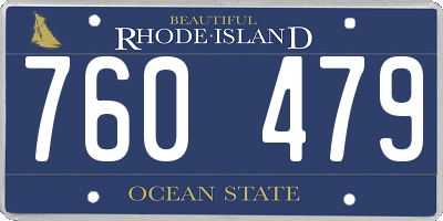 RI license plate 760479