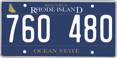 RI license plate 760480
