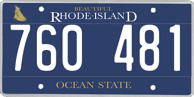 RI license plate 760481