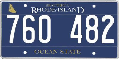 RI license plate 760482