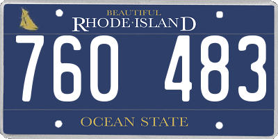 RI license plate 760483