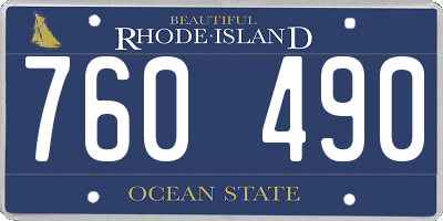 RI license plate 760490