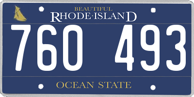 RI license plate 760493