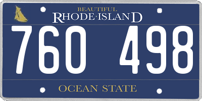 RI license plate 760498