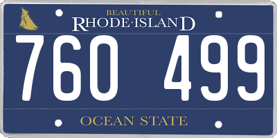 RI license plate 760499