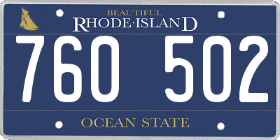 RI license plate 760502