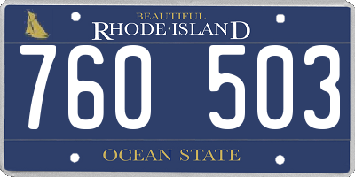 RI license plate 760503