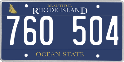 RI license plate 760504