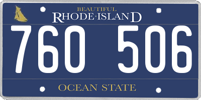 RI license plate 760506