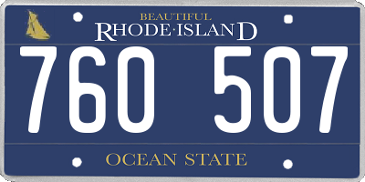 RI license plate 760507