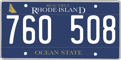RI license plate 760508