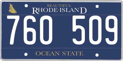 RI license plate 760509