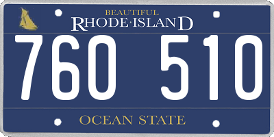 RI license plate 760510