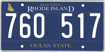 RI license plate 760517