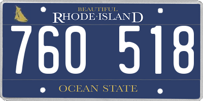 RI license plate 760518