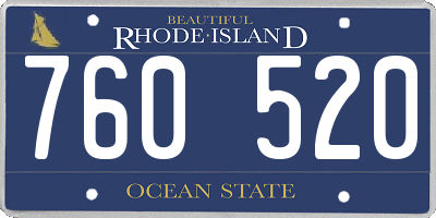 RI license plate 760520