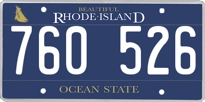 RI license plate 760526