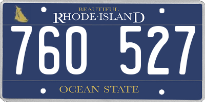 RI license plate 760527