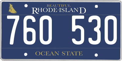 RI license plate 760530