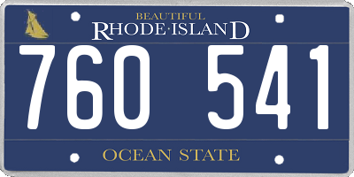 RI license plate 760541