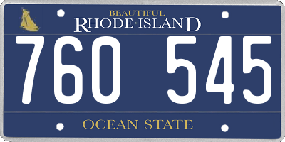 RI license plate 760545