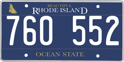 RI license plate 760552