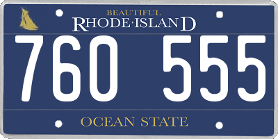 RI license plate 760555