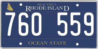 RI license plate 760559