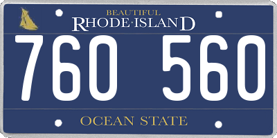 RI license plate 760560